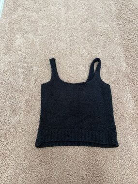SKIMS Black Cozy Knit Tank Top